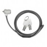 CANDADO DE SEGURIDAD 1 5 METROS 4 4MM CON LLAVE  ACERO NEGRO