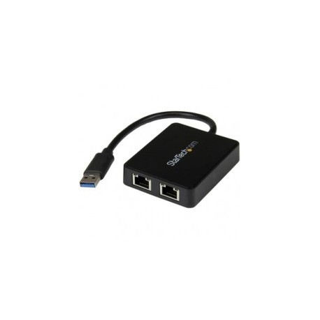 TARJETA ETHERNET 2 PUERTOS RJ45 EXTERNA USB 3 0 CON 1X USB A