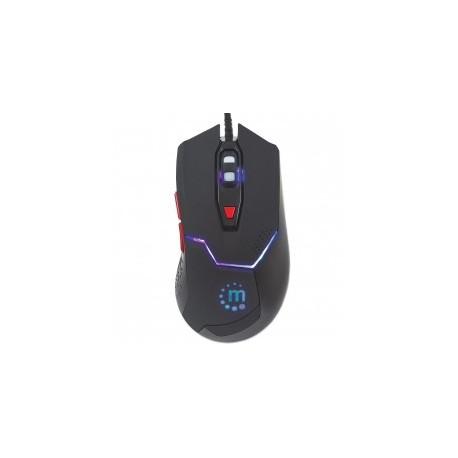 MOUSE OPTICO GAMING USB 6 BOTONES NEGRO C LUZ