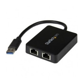 TARJETA ETHERNET 2 PUERTOS RJ45 EXTERNA USB 3 0 CON 1X USB A