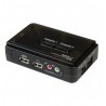 JUEGO KIT CONMUTADOR KVM 2 PUERTOS USB AUDIO VIDEO VGA CABL S