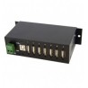 RESISTENTE CONCENTRADOR USB 7 PUERTOS USO INDUSTRIAL MONTAR