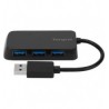 HUB 4 PUERTOS USB 3 0 WINDOWS Y MAC  ALIMENTACION USB  NEGRO