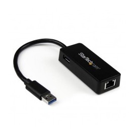 TARJETA ETHERNET 1 PUERTO RJ45 EXTERNA USB 3 0 CON USB NEGRO