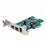ADAPTADOR TARJETA PCI EXPRESS FIREWIRE PERFIL BAJO 3 PUERTOS