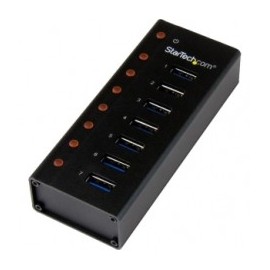 CONCENTRADOR USB 3 0 7 PUERTOS HUB CAJA METALICA DE PARED