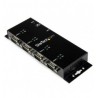 HUB CONCENTRADOR USB A SERIAL RS232 DB9 DE 4 PUERTOS DE RIEL DIN