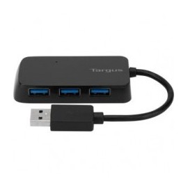 HUB 4 PUERTOS USB 3 0 WINDOWS Y MAC  ALIMENTACION USB  NEGRO