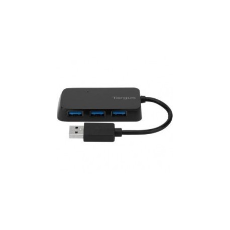 HUB 4 PUERTOS USB 3 0 WINDOWS Y MAC  ALIMENTACION USB  NEGRO