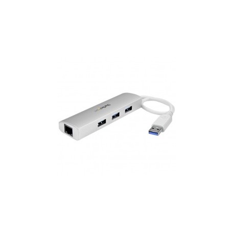 HUB USB 3 0 PORTATIL CON CABLE 3 PUERTOS USB Y RED