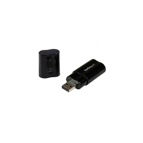 TARJETA DE SONIDO ESTEREO USB EXTERNA ADAPTADOR CONVERSOR NEGR