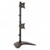 SOPORTE VERTICAL ACERO PARA 2 MONITORES BASE AJUSTABLE VESA