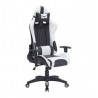 SILLA GAMER MARINE NACEB NEGRO BLANCO INCLINABLE SOPORTE LUMBAR