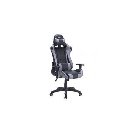 SILLA GAMER SOLDIER NACEB NEGRO GRIS CON SOPORTE LUMBAR-CERVICAL