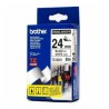 CINTA NEGRO SOBRE BLANCO 24MM X 8M ADHESIVO IND EXTRA FUERTE