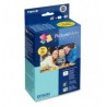 KIT IMPRESION PICTUREMATE 4 COLORES Y100 HOJAS PAPEL MATE 4X6