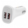 CARGADOR DE COCHE USB DOS PUERTOS 24W 4 8A BLANCO