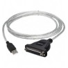 CABLE ADAPTADOR CONVERTIDOR USB A PARALELO DB25 1 8M IMPRESORA