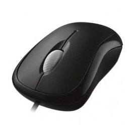 MOUSE BASICO OPTICO MICROSOFT USB COMODO PC MAC AMBIDIESTRO NEGRO