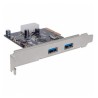 TARJETA PCI EXPRESS USB 3 1 2 PUERTOS BRACKET LARGO Y CORTO