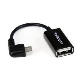 CABLE ADAPTADOR MICROUSB A USB OTG 12CM ACODADO MACHO HEMBRA