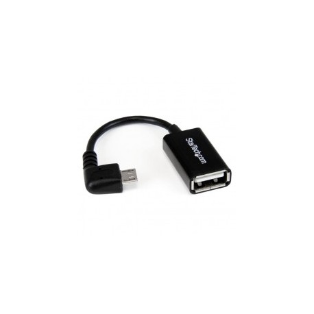 CABLE ADAPTADOR MICROUSB A USB OTG 12CM ACODADO MACHO HEMBRA