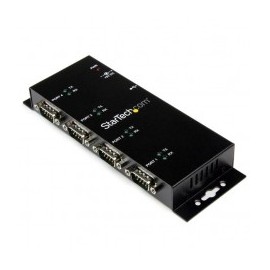 HUB CONCENTRADOR USB A SERIAL RS232 DB9 DE 4 PUERTOS DE RIEL DIN