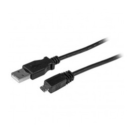 CABLE 30CM MICRO USB B A USB A MACHO A MACHO ADAPTADOR NEGRO