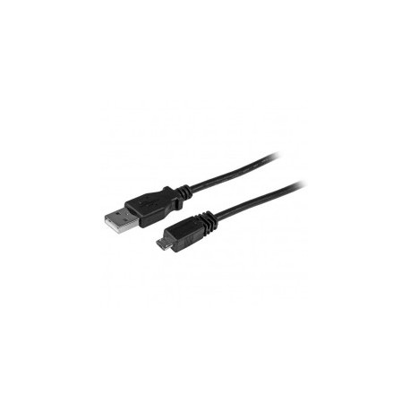 CABLE 30CM MICRO USB B A USB A MACHO A MACHO ADAPTADOR NEGRO