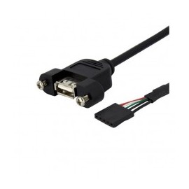 CABLE 91CM USB 2 0 MONTAJE EN PANEL MACHO IDC5 A HEMBRA USBA