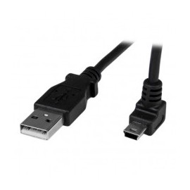 CABLE 1M MINI USB B A USB A ACODADO HACIA ARRIBA ADAPTADOR