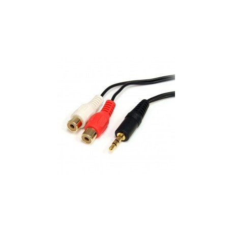 CABLE 1 8M AUDIO ESTEREO MINI JACK 3 5MM MACHO A RCA HEMBRA