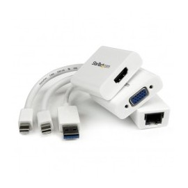 KIT ADAPTADORES MACBOOK AIR MINI DP A VGA HDMI USB A RED