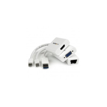 KIT ADAPTADORES MACBOOK AIR MINI DP A VGA HDMI USB A RED