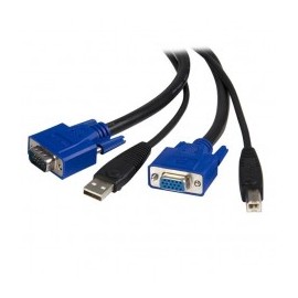 CABLE KVM UNIVERSAL 2 EN 1 PS 2 HD-15 VGA DE 3M