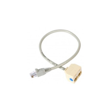 CABLE ADAPTADOR SPLITTER RJ45 DE 2X HEMBRA A 1X MACHO