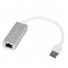 ADAPTADOR RED ETHERNET GIGABIT EXTERNO USB 3 0 PLATEADO