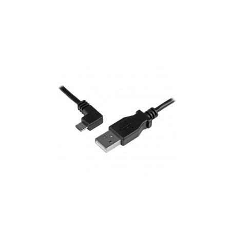 CABLE DE 2 M MICRO USB CONECTOR ACODADO A LA IZQUIERDA