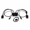 SWITCH CONMUTADOR KVM DE CABLE 2 PUERTOS VGA ALIMENTACION USB