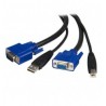 CABLE KVM UNIVERSAL 2 EN 1 PS 2 HD-15 VGA DE 3M