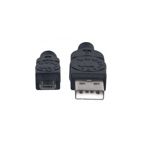 CABLE USB V2 A-MICRO B  BOLSA PVC 1 0M NEGRO